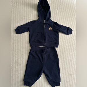 Ralph Lauren Navy Kids Hoodie and Pants Set